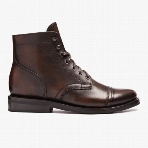 Thursday Boots Captain Veterlaarzen Dames Zwart Koffie | MWN3279JZ