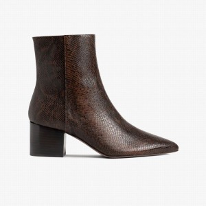 Thursday Boots Luna Laarzen Dames Chocola Slangenprint | BDP6487BT