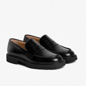 Thursday Boots Penny Loafers Dames Zwart | MOL9082ND