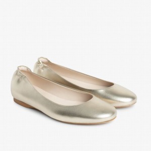 Thursday Boots Scrunch Ballerinas Dames Goud | LXY5755TK