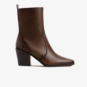 Thursday Boots Soho Zip Laarzen Dames Chocola | QVK7310GQ