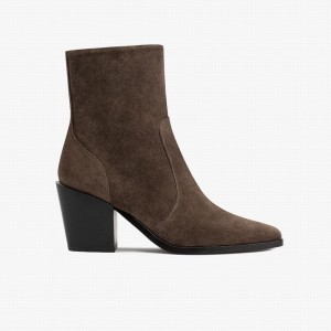 Thursday Boots Soho Zip Laarzen Dames Koffie | EVZ2356SA