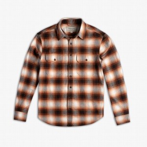 Thursday Boots Summit Flannel Overhemd Heren Oranje | HKP1277HD