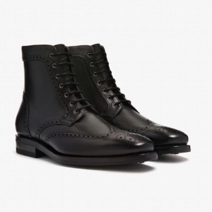 Thursday Boots Wingtip Veterlaarzen Heren Zwart | FKU5378RH