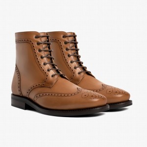 Thursday Boots Wingtip Veterlaarzen Heren Bruin | JAN5988FX