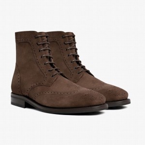 Thursday Boots Wingtip Veterlaarzen Heren Chocola | ZLA3134GF