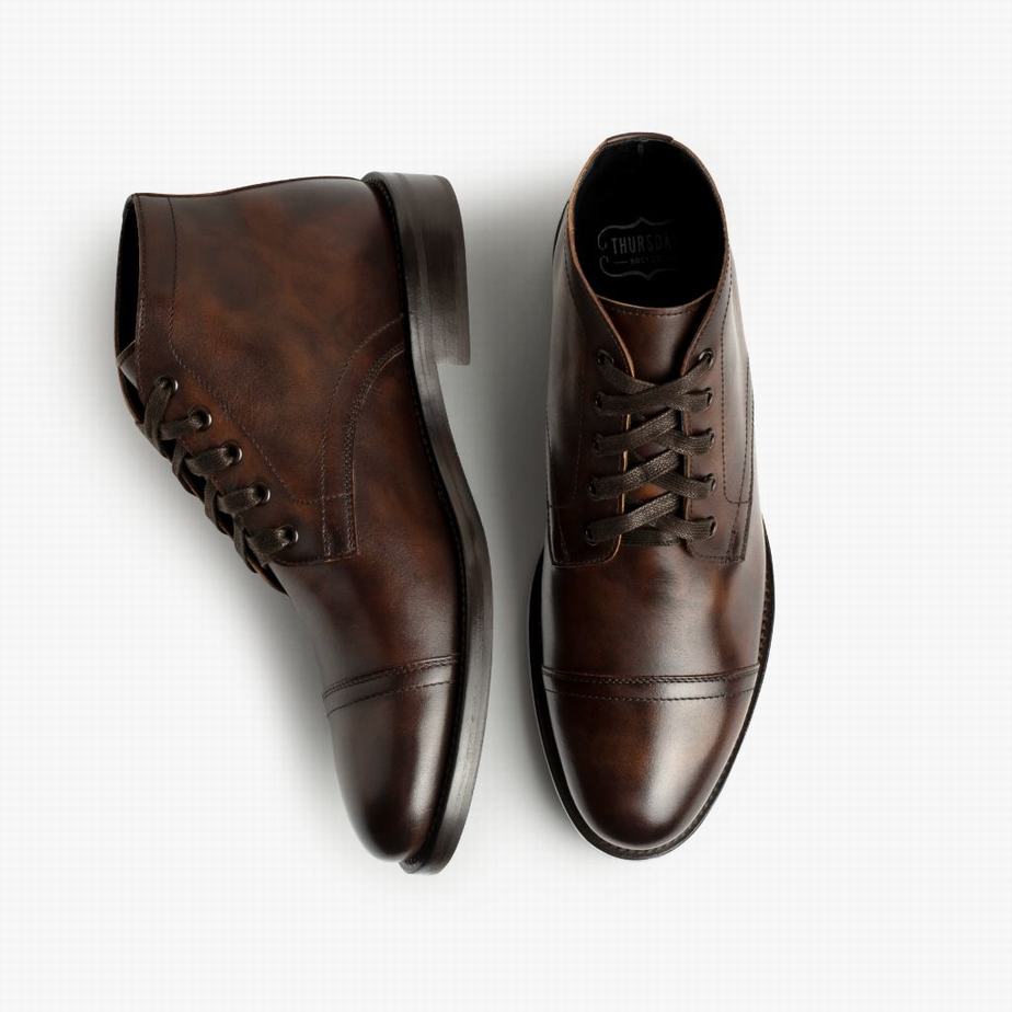 Thursday Boots Cadet Chukka Laarzen Heren Koffie | YQR323US