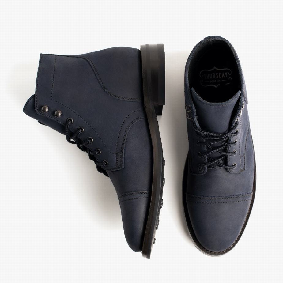 Thursday Boots Captain Veterlaarzen Heren Donkerblauw | EWN4451YU