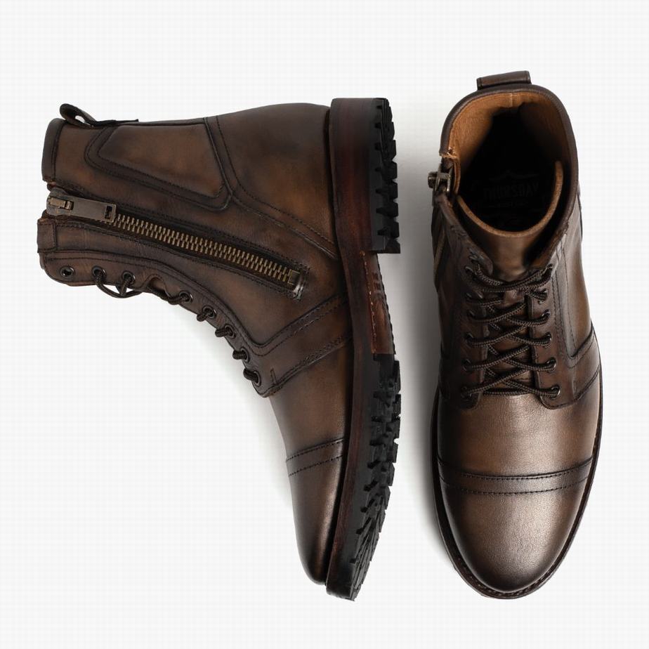 Thursday Boots Casa Moto Veterlaarzen Heren Chocola | OBH38VI