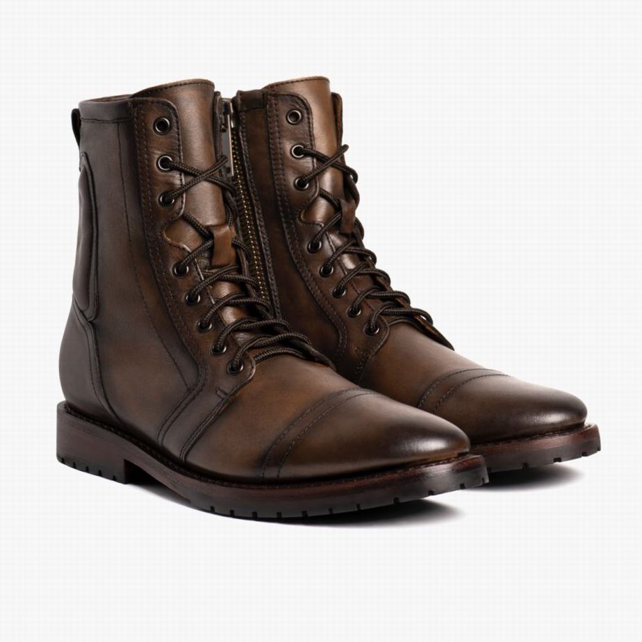 Thursday Boots Casa Moto Veterlaarzen Heren Chocola | OBH38VI