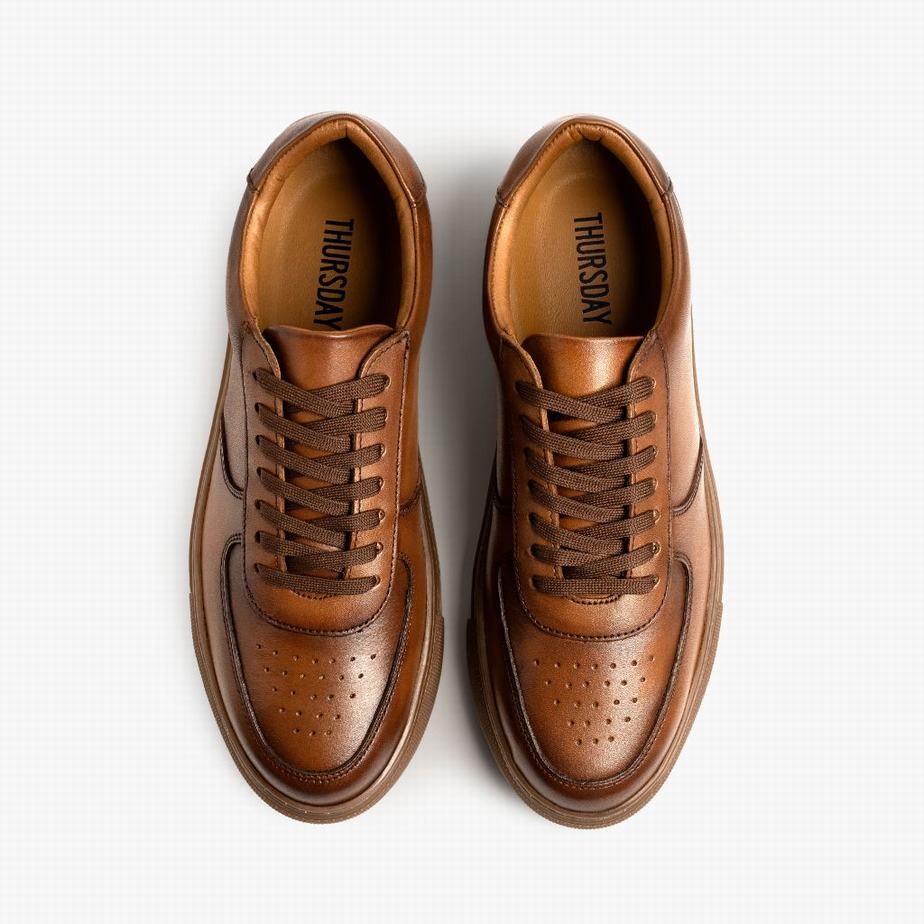 Thursday Boots Court Lage Sneakers Heren Toffee | VLO730MC