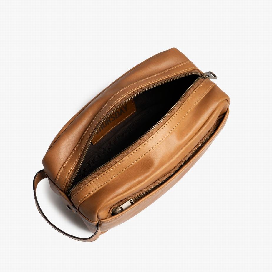 Thursday Boots Dopp Kit Toilettas Heren Toffee | WOW784LN