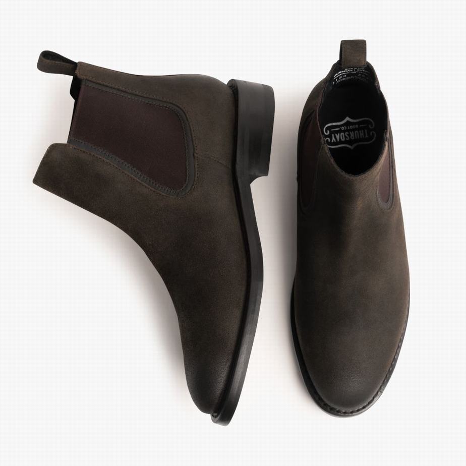 Thursday Boots Duke Chelsea Laarzen Heren Donkerolijfgroen | KEN1847FI