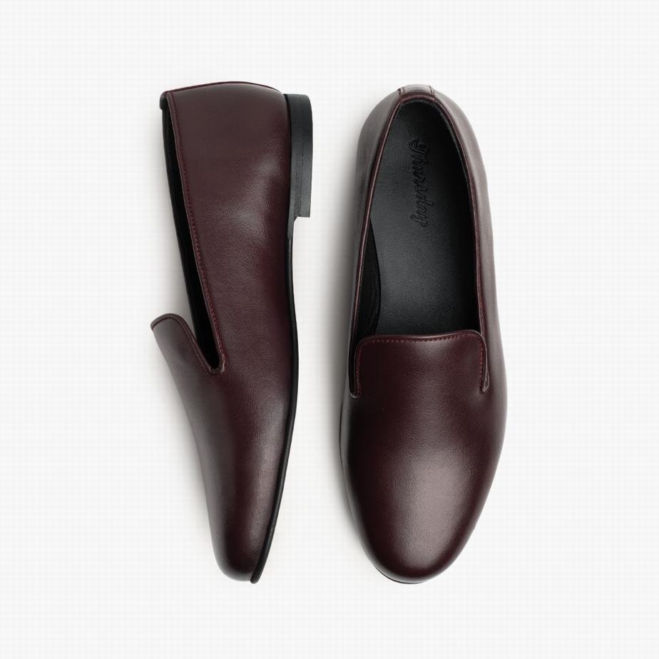 Thursday Boots Eden Loafers Dames Bordeaux | GVM33100DG