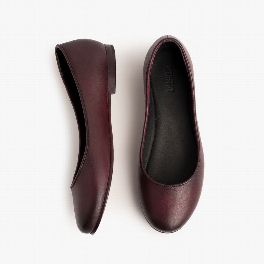 Thursday Boots Feliz Ballerinas Dames Bordeaux | RKT2918SV