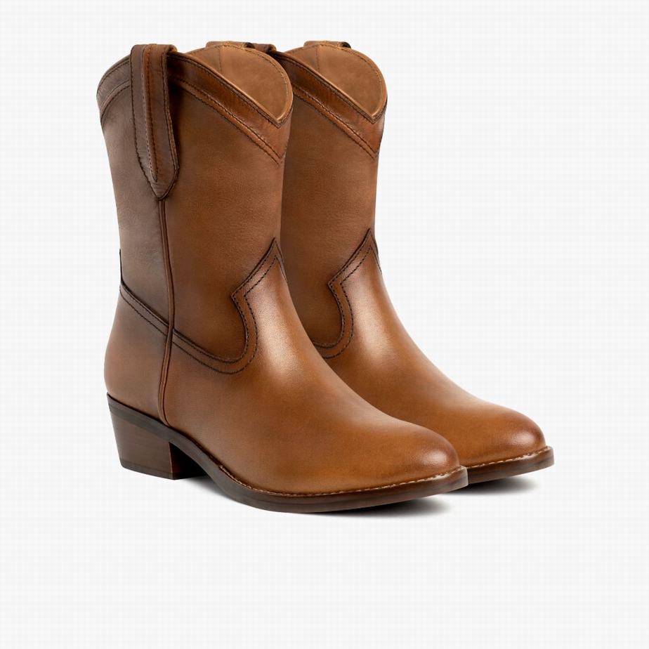 Thursday Boots Liberty Western Laarzen Dames Bruin | GUQ7350VR