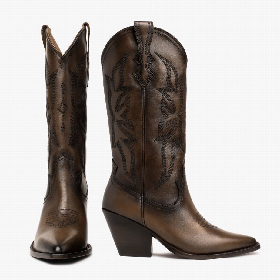 Thursday Boots Rodeo Western Laarzen Dames Chocola | BUL2325BA