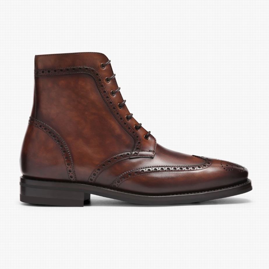 Thursday Boots Wingtip Veterlaarzen Heren Chocola | VCZ1258KW