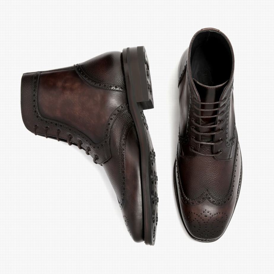 Thursday Boots Wingtip Veterlaarzen Heren Koffie | UCV8045CP