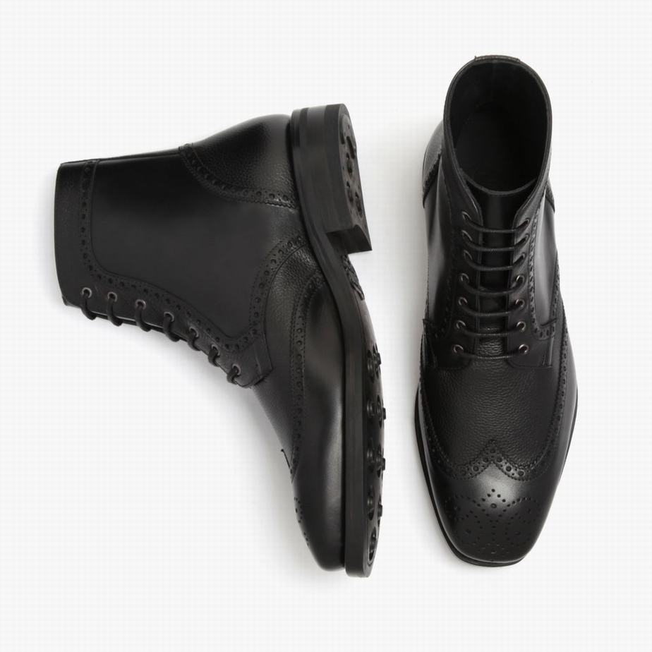 Thursday Boots Wingtip Veterlaarzen Heren Zwart | FKU5378RH