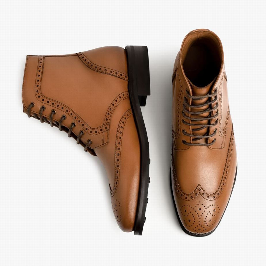 Thursday Boots Wingtip Veterlaarzen Heren Bruin | JAN5988FX