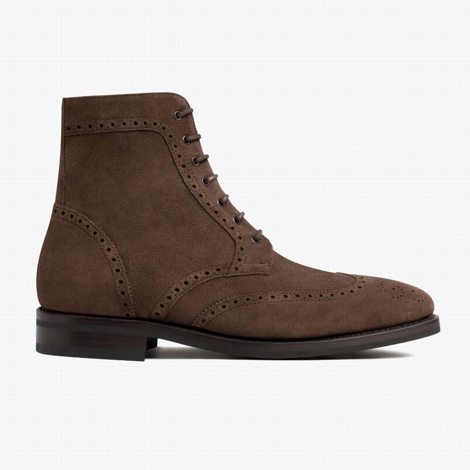 Thursday Boots Wingtip Veterlaarzen Heren Chocola | ZLA3134GF