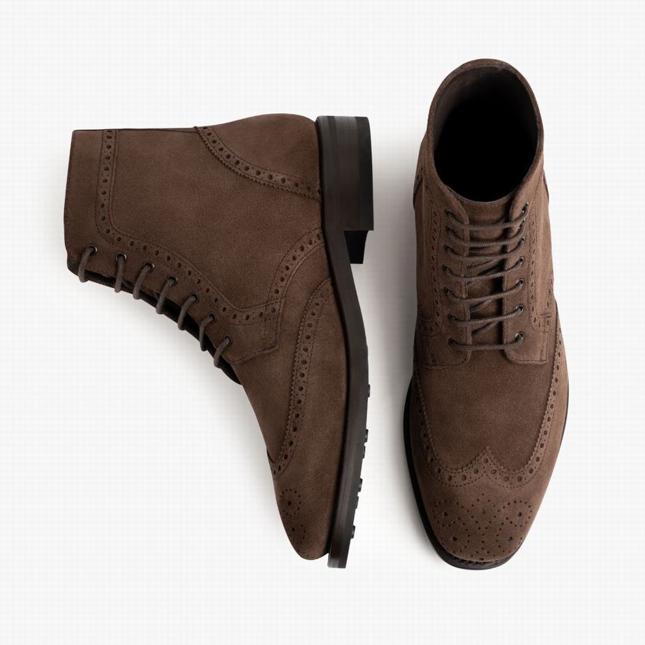 Thursday Boots Wingtip Veterlaarzen Heren Chocola | ZLA3134GF